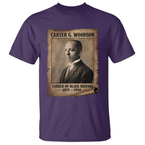 Carter G Woodson T Shirt Father Of Black History Month Old Paper Graphic TS11 Purple Print Your Wear
