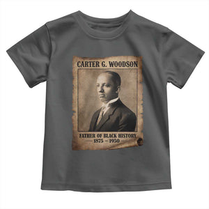 Carter G Woodson Toddler T Shirt Father Of Black History Month Old Paper Graphic TS11 Dark Heather Print Your Wear