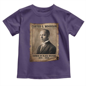 Carter G Woodson Toddler T Shirt Father Of Black History Month Old Paper Graphic TS11 Purple Print Your Wear