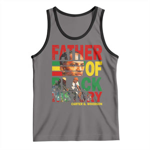 Carter G Woodson Tank Top Father Of Black History Month TS11 Deep Heather Black Print Your Wear