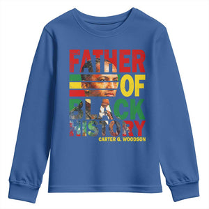 Carter G Woodson Youth Sweatshirt Father Of Black History Month TS11 Royal Blue Print Your Wear
