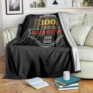 Celebrating 100 Years Of Black History Throw Blanket Beginning 1926 Centennial African American Month TS11 Print Your Wear