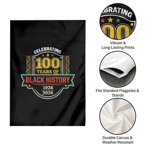 Celebrating 100 Years Of Black History Garden Flag Beginning 1926 Centennial African American Month TS11 Print Your Wear