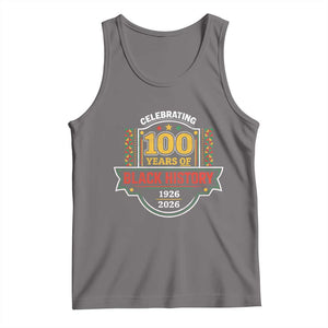 Celebrating 100 Years Of Black History Tank Top Beginning 1926 Centennial African American Month TS11 Deep Heather Print Your Wear