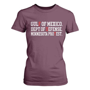 Gulf Of Mexico Dept Of Defense Minnesota T Shirt For Women Funny Political American Pride TS11 Maroon Print Your Wear
