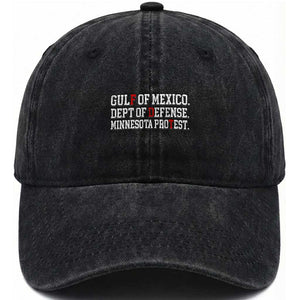Gulf Of Mexico Dept Of Defense Minnesota Washed Cotton Baseball Cap Funny Political American Pride TS11 Print Your Wear