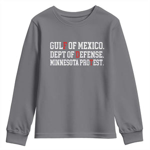Gulf Of Mexico Dept Of Defense Minnesota Youth Sweatshirt Funny Political American Pride TS11 Charcoal Print Your Wear