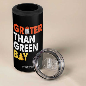 Funny Greater Than Green Bay Cheese Grate 4 in 1 Can Cooler Tumbler TS11 Print Your Wear