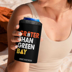 Funny Greater Than Green Bay Cheese Grate 4 in 1 Can Cooler Tumbler TS11 Print Your Wear
