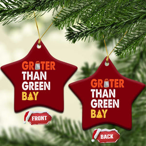 Funny Greater Than Green Bay Cheese Grate Ceramic Ornament TS11 Print Your Wear