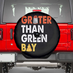 Funny Greater Than Green Bay Cheese Grate Spare Tire Cover TS11 Black Print Your Wear