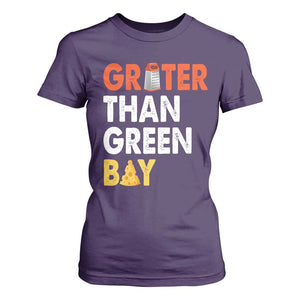 Funny Greater Than Green Bay Cheese Grate T Shirt For Women TS11 Purple Print Your Wear