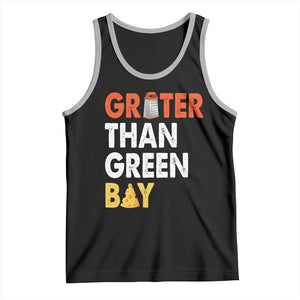Funny Greater Than Green Bay Cheese Grate Tank Top TS11 Black Athletic Heather Print Your Wear