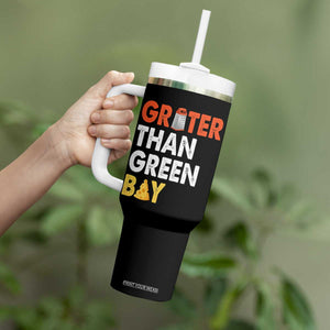 Funny Greater Than Green Bay Cheese Grate Tumbler With Handle TS11 Print Your Wear