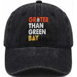 Funny Greater Than Green Bay Cheese Grate Washed Cotton Baseball Cap TS11 Print Your Wear