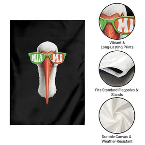 Vintage Miami White Ibis with Sunglasses Garden Flag TS11 Print Your Wear
