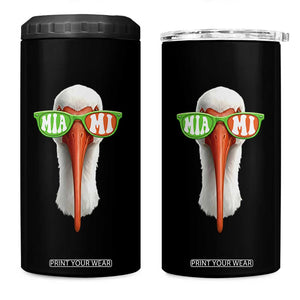 Vintage Miami White Ibis with Sunglasses 4 in 1 Can Cooler Tumbler TS11 One Size: 16 oz Black Print Your Wear