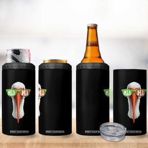 Vintage Miami White Ibis with Sunglasses 4 in 1 Can Cooler Tumbler TS11 Print Your Wear