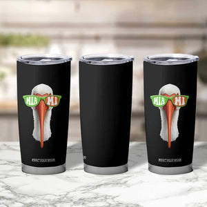 Vintage Miami White Ibis with Sunglasses Tumbler Cup TS11 Print Your Wear