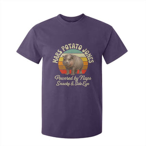 Funny Mars Potato Jones T Shirt For Kid Powered by Naps Snacks Side Eye Pygmy Hippo TS11 Purple Print Your Wear