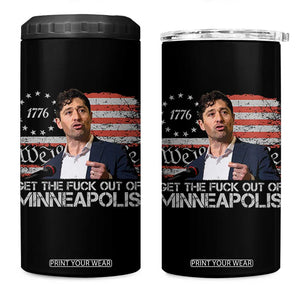 Get The Fuck Out Of Minneapolis 4 in 1 Can Cooler Tumbler Mayor Resistance Protest Jacob Political TS11 One Size: 16 oz Black Print Your Wear
