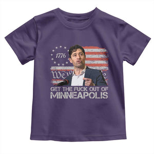Get The Fuck Out Of Minneapolis Toddler T Shirt Mayor Resistance Protest Jacob Political TS11 Purple Print Your Wear