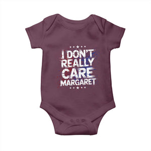 Funny JD Vance 2025 I Don't Really Care Margaret Baby Onesie Star TS11 Maroon Print Your Wear