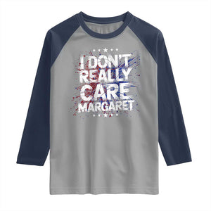 Funny JD Vance 2025 I Don't Really Care Margaret Raglan Shirt Star TS11 Sport Gray Navy Print Your Wear