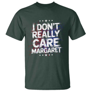 Funny JD Vance 2025 I Don't Really Care Margaret T Shirt Star TS11 Dark Forest Green Print Your Wear