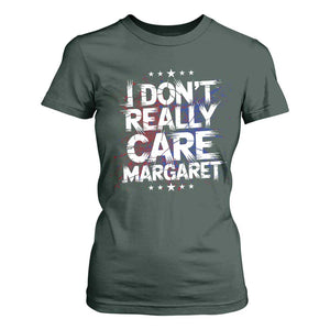 Funny JD Vance 2025 I Don't Really Care Margaret T Shirt For Women Star TS11 Dark Forest Green Print Your Wear