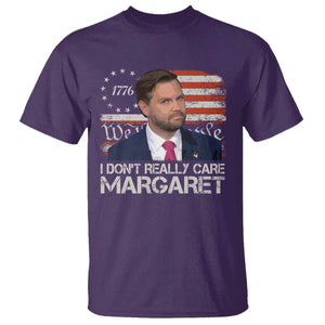 Funny JD Vance 2025 I Don't Really Care Margaret T Shirt Vintage Betsy Ross Flag TS11 Purple Print Your Wear