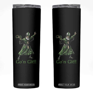Funny St Patrick's Day Skinny Tumbler Go'n Git Saint Patrick Snake TS11 Black Print Your Wear