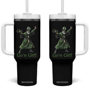 Funny St Patrick's Day Tumbler With Handle Go'n Git Saint Patrick Snake TS11 One Size: 40 oz Black Print Your Wear