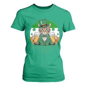 Funny St Catrick's Day Beer T Shirt For Women St Patrick's Day Cat Beer Shamrock TS11 Irish Green Print Your Wear