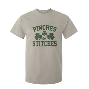Funny St Patrick's Day Pinches Get Stiches T Shirt For Kid Shamrock TS11 Sand Print Your Wear