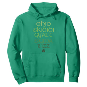 Funny Ohio Skibidi Gyatt Sigma Rizz St Patrick's Day Hoodie Shamrock TS11 Irish Green Print Your Wear