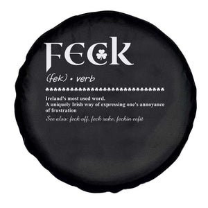 Funny Irish Pride Spare Tire Cover Feck Definition Shamrocks St Patrick's Day TS11 Print Your Wear