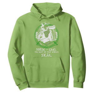 Funny Norse Gael The Best Of Two Worlds Skal Hoodie Irish Viking Beer TS11 Lime Print Your Wear
