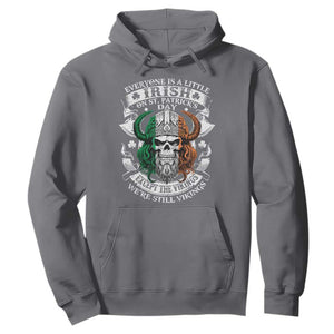 Funny Irish Viking Hoodie Everyone Is A Little Irish On St Patrick's Day TS11 Charcoal Print Your Wear