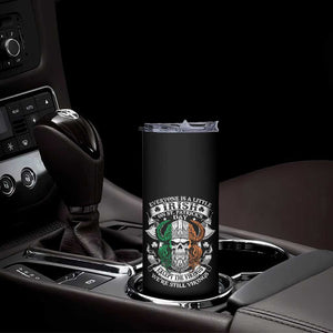 Funny Irish Viking Skinny Tumbler Everyone Is A Little Irish On St Patrick's Day TS11 Print Your Wear