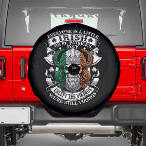 Funny Irish Viking Spare Tire Cover Everyone Is A Little Irish On St Patrick's Day TS11 Black Print Your Wear