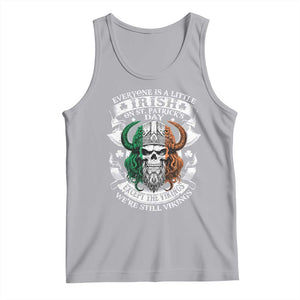 Funny Irish Viking Tank Top Everyone Is A Little Irish On St Patrick's Day TS11 Athletic Heather Print Your Wear