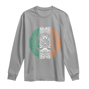 Norse Gaels Viking Yggdrasil Awe Tree Long Sleeve Shirt Irish St Patricks Day TS11 Sport Gray Print Your Wear