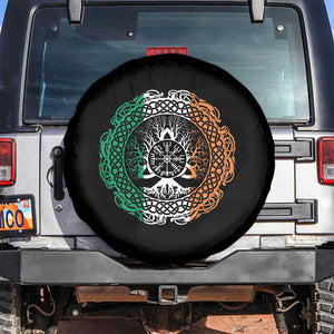 Norse Gaels Viking Yggdrasil Awe Tree Spare Tire Cover Irish St Patricks Day TS11 No hole Black Print Your Wear