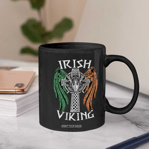 Irish Viking Coffee Mug Vintage Shamrock Celtic Viking Skull TS11 Print Your Wear