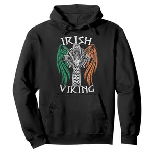 Irish Viking Hoodie Vintage Shamrock Celtic Viking Skull TS11 Black Print Your Wear