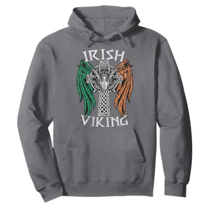 Irish Viking Hoodie Vintage Shamrock Celtic Viking Skull TS11 Charcoal Print Your Wear