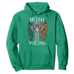 Irish Viking Hoodie Vintage Shamrock Celtic Viking Skull TS11 Irish Green Print Your Wear