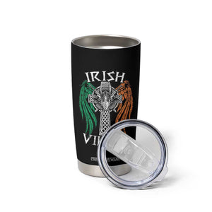 Irish Viking Tumbler Cup Vintage Shamrock Celtic Viking Skull TS11 Print Your Wear