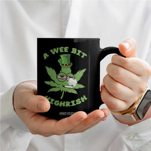 Funny St Patrick's Day Cannabis Weed Coffee Mug A Wee Bit Highrish Shamrock TS11 Print Your Wear
